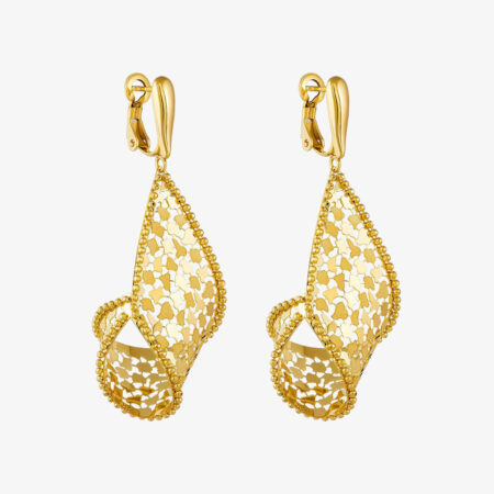 Twisted Gold Rope Hoops