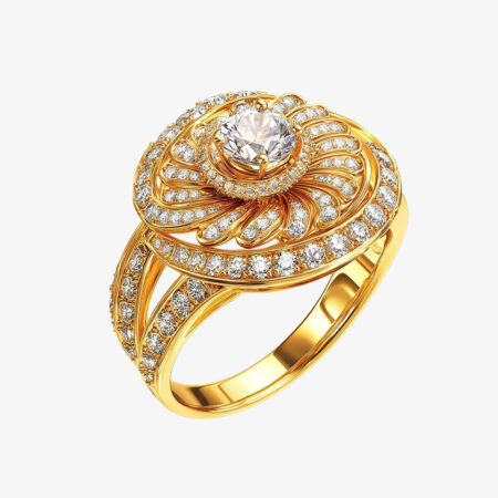 24k Gold Rose Ring