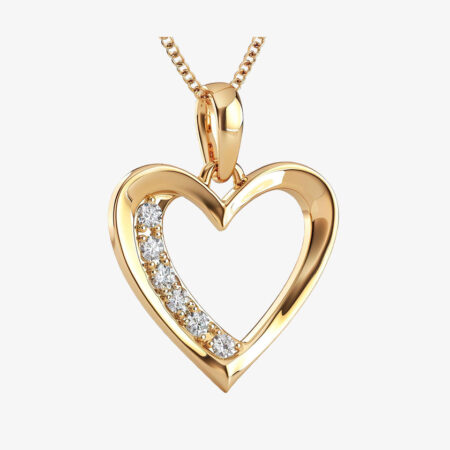 Gold Heart Locket Necklace