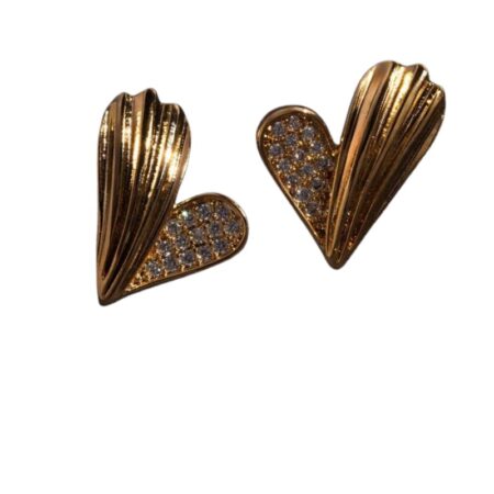 Brinco Coração Ritmo Dourado